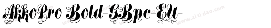 AkkoPro Bold-GBpc-EU字体转换